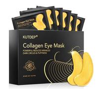 Eye Patches, 10 Pairs Gold Collagen Gel Eye Mask, Reduces Dark Circles, Wrinkles, Bags and Puffiness, Moisturizing Mask