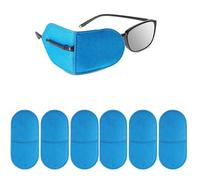 Eye Patches for Glasses - 6pcs Non-Woven Fabric Large Size Eye Patch,Eyepatch for Glasses Treat Lazy Eye Amblyopia Strabismus for Left & Right Eyes,Professional Medical Eye Patches (blue)