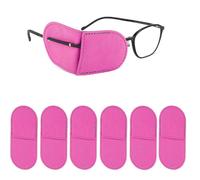 Eye Patches for Glasses - 6pcs Non-Woven Fabric Large Size Eye Patch,Eyepatch for Glasses Treat Lazy Eye Amblyopia Strabismus for Left & Right Eyes,Professional Medical Eye Patches (pink)