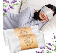 Eye Pillow for Sleeping, Headache Relief, Sinus Pressure, Weighted Eye Mask for Relaxation, Yoga, Moist Heat Eye Compress, Meditation Accessories, Lavender Gift Set for Women (Silk Gray 4 Pack)