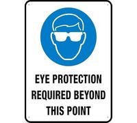 Eye Protection Required Beyond This Point 8"X12" Rust Free Aluminum Signs Outdoor, Metal Tin Sign For Home, Business, Yard