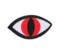 Eye Red Iron-On or Sew On Patch Stickers for Clothes Embroidered Iron-On Patch Applique Patch Size 7.5 x 4.0 cm