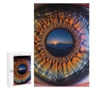 Eye Reflecting A Mountain Sunrise Puzzle for Adults, 1000 PCS, Illustrated Jigsaw Edition, Shared Puzzle Time for Family And Friends, at Home