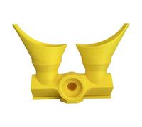 Eye Rinse Device with Two Nozzles for Standard 16Oz, Dark yellow
