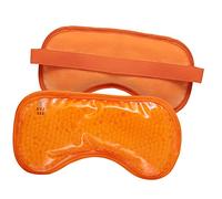 Eye See Plush Gel Eye Mask for Puffy Eyes, Orange - Cold Eye mask to Treat Dark Circles, Sinuses, Dry Eyes, and for Allergy Relief - Microwave Safe for Heat Therapy