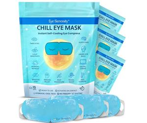 Eye Serenity CHILL Self Cooling Mask for Sleeping, Cold Eye Mask (15 masks)