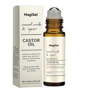 Eye Serum, Eye Roller, Castor Oil Eye Cream Against Dark Circles and Swelling, Eye Care, Castor Anti-Ageing Eye Serum with 360° Massage Ball, Reduces Bags and Fine Lines, 10 ml