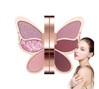 Eye Shadow Palette - 6 Colors Makeup Eyeshadow - Long-Lasting Highly Pigmented Colorful Cosmetic, Blendable Eye Makeup for Natural Look
