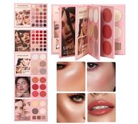 Eye Shadow Palette Makeup | 5-Layer Book-Style Blush Cosmetics Kit - Makeup Kit | for Women Girls Beginners Daily Routine Wedding Party Practice