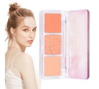 Eye Shadow Palettes,3-Color Compact | Eye Shadow Highlighter Pallet - for Daily Commutes School Traveling Parties Dinners Carnivals