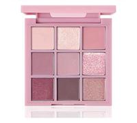 Eye Shadow Pallets For Women,Pi-nk Eyesh-adow Palette With 9 Colour,Makeup Eyeshadow,P-ink Eyeshad-ow,Sparkly Eyesha-dow,Pi-nk Makeup,Pin-k Glitter Eye-shadow,Long Lasting Highly Pigmented Eye Shadow