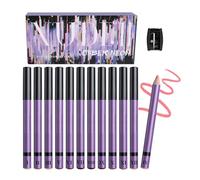 Eye Shadow Pencil | 12 Colors Waterproof Shimmer Pen - Smudge-Proof Under Eye Brightener,for Daily Wear Dating Dance Stage Performance Birthday Party Holiday Event