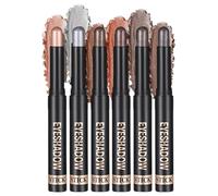 Eye Shadow Stick Set, 6 Pieces Cream Pencil Eye Shadow, Versatile Creaming Formula, Matte Long-Lasting Waterproof Makeup Pens for Girls, Women, Perfect for Travel, Party, Wedding, and Everyday Use