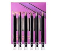 Eye Shadow Sticks, Shimmer Eye Shadow Pencil 6 Colors, Highlighter Eye Shadow Stick Smudge-proof, Eye Bags Brightener Pen for Women