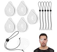Eye Shield After Cataract Surgery 6 PCS Ventilation Transparent Eye Mask Eye Shield After Surgery Plastic Porous Transparent Eye Patch for Eye Surgery Covering Breathable After Surgery