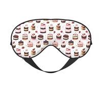 Eye Sleep Mask for Women Men - Adjustable Buckle Colorful Strawberry Cake Print Travel Eye Masks for Sleep Mask Blackout, Comfy Sleeping Blindfolds for Women Men, Funny Blindfolds for Party Games