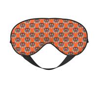Eye Sleep Mask for Women Men - Adjustable Buckle Cool Orange Tiger Print Travel Eye Masks for Sleep Mask Blackout, Comfy Sleeping Blindfolds for Women Men, Funny Blindfolds for Party Games