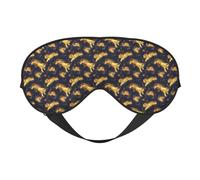 Eye Sleep Mask for Women Men - Adjustable Buckle Gold Tiger Cool Print Travel Eye Masks for Sleep Mask Blackout, Comfy Sleeping Blindfolds for Women Men, Funny Blindfolds for Party Games