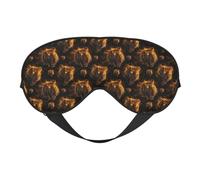 Eye Sleep Mask for Women Men - Adjustable Buckle Golden Lightning Tiger Print Travel Eye Masks for Sleep Mask Blackout, Comfy Sleeping Blindfolds for Women Men, Funny Blindfolds for Party Games