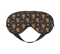 Eye Sleep Mask for Women Men - Adjustable Buckle Gothic Masquerade Gold Print Travel Eye Masks for Sleep Mask Blackout, Comfy Sleeping Blindfolds for Women Men, Funny Blindfolds for Party Games