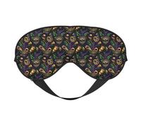 Eye Sleep Mask for Women Men - Adjustable Buckle Gothic Masquerade Print Travel Eye Masks for Sleep Mask Blackout, Comfy Sleeping Blindfolds for Women Men, Funny Blindfolds for Party Games