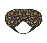 Eye Sleep Mask for Women Men - Adjustable Buckle Masquerade Pattern Print Travel Eye Masks for Sleep Mask Blackout, Comfy Sleeping Blindfolds for Women Men, Funny Blindfolds for Party Games
