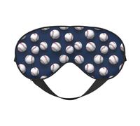 Eye Sleep Mask for Women Men - Adjustable Buckle Modern Baseball White Print Travel Eye Masks for Sleep Mask Blackout, Comfy Sleeping Blindfolds for Women Men, Funny Blindfolds for Party Games
