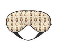 Eye Sleep Mask for Women Men - Adjustable Buckle Owl Moon (A) Print Travel Eye Masks for Sleep Mask Blackout, Comfy Sleeping Blindfolds for Women Men, Funny Blindfolds for Party Games