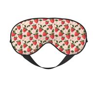 Eye Sleep Mask for Women Men - Adjustable Buckle Strawberry Flower Print Travel Eye Masks for Sleep Mask Blackout, Comfy Sleeping Blindfolds for Women Men, Funny Blindfolds for Party Games