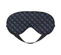 Eye Sleep Mask for Women Men - Adjustable Buckle Vintage Navy Leather Plaid Print Travel Eye Masks for Sleep Mask Blackout, Comfy Sleeping Blindfolds for Women Men, Funny Blindfolds for Party Games
