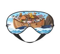 Eye Sleep Mask for Women Men - Animals on Noah's Ark Floating Adjustable Soft Buckle Travel Eye Masks for Sleep Mask Blackout, Sleeping Mask for Women Men, Funny Blindfolds for Party Games