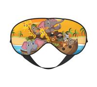 Eye Sleep Mask for Women Men - Animals on Noah's Ark1 Adjustable Buckle Travel Eye Masks for Sleep Mask Blackout, Soft Sleeping Mask for Women Men, Funny Blindfolds for Party Games