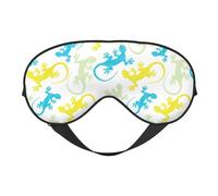 Eye Sleep Mask for Women Men - Artistic Cute Lizard Gecko_B Adjustable Buckle Travel Eye Masks for Sleep Mask Blackout, Soft Sleeping Mask for Women Men, Funny Blindfolds for Party Games
