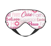 Eye Sleep Mask for Women Men - Breast Cancer Pink Ribbons Awareness (2) Adjustable Buckle Travel Eye Masks for Sleep Mask Blackout, Soft Sleeping Mask for Women Men, Funny Blindfolds for Party Games