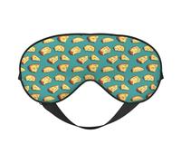 Eye Sleep Mask for Women Men - Cartoon Cheese Print Adjustable Buckle Travel Eye Masks for Sleep Mask Blackout, Comfy Sleeping Mask for Women Men, Funny Blindfolds for Party Games