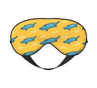 Eye Sleep Mask for Women Men - Cartoon Cute Crocodile Yellow Adjustable Buckle Travel Eye Masks for Sleep Mask Blackout, Soft Sleeping Mask for Women Men, Funny Blindfolds for Party Games