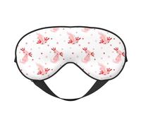 Eye Sleep Mask for Women Men - Cartoon Cute Newt Pink_A Adjustable Buckle Travel Eye Masks for Sleep Mask Blackout, Soft Sleeping Mask for Women Men, Funny Blindfolds for Party Games