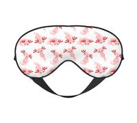 Eye Sleep Mask for Women Men - Cartoon Cute Newt Pink_B Adjustable Buckle Travel Eye Masks for Sleep Mask Blackout, Soft Sleeping Mask for Women Men, Funny Blindfolds for Party Games