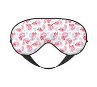 Eye Sleep Mask for Women Men - Cartoon Cute Newt Pink_D Adjustable Buckle Travel Eye Masks for Sleep Mask Blackout, Soft Sleeping Mask for Women Men, Funny Blindfolds for Party Games