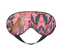 Eye Sleep Mask for Women Men - Cheetah On Toilet Humor Art Adjustable Soft Buckle Travel Eye Masks for Sleep Mask Blackout, Sleeping Mask for Women Men, Funny Blindfolds for Party Games