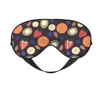 Eye Sleep Mask for Women Men - Colorful Cartoon Fruits Pattern Adjustable Buckle Travel Eye Masks for Sleep Mask Blackout, Soft Sleeping Mask for Women Men, Funny Blindfolds for Party Games