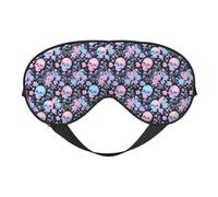 Eye Sleep Mask for Women Men - Cool Skull Flower Adjustable Soft Buckle Travel Eye Masks for Sleep Mask Blackout, Sleeping Mask for Women Men, Funny Blindfolds for Party Games