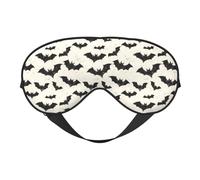 Eye Sleep Mask for Women Men - Cute Bat Black Print Adjustable Buckle Travel Eye Masks for Sleep Mask Blackout, Comfy Sleeping Mask for Women Men, Funny Blindfolds for Party Games