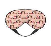 Eye Sleep Mask for Women Men - Cute Dachshund Dog Puppy Pink Love Adjustable Buckle Travel Eye Masks for Sleep Mask Blackout, Soft Sleeping Mask for Women Men, Funny Blindfolds for Party Games