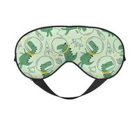 Eye Sleep Mask for Women Men - Cute Dinosaurs in Space Adjustable Buckle Travel Eye Masks for Sleep Mask Blackout, Soft Sleeping Mask for Women Men, Funny Blindfolds for Party Games