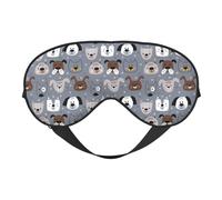 Eye Sleep Mask for Women Men - Cute Dog Faces Adjustable Soft Buckle Travel Eye Masks for Sleep Mask Blackout, Sleeping Mask for Women Men, Funny Blindfolds for Party Games