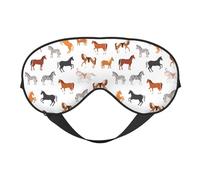 Eye Sleep Mask for Women Men - Cute Horse Donkey Zebra Pony Adjustable Buckle Travel Eye Masks for Sleep Mask Blackout, Soft Sleeping Mask for Women Men, Funny Blindfolds for Party Games