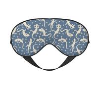 Eye Sleep Mask for Women Men - Cute Lizard Gecko Footprints Adjustable Buckle Travel Eye Masks for Sleep Mask Blackout, Soft Sleeping Mask for Women Men, Funny Blindfolds for Party Games