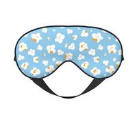 Eye Sleep Mask for Women Men - Cute Popcorn Adjustable Buckle Travel Eye Masks for Sleep Mask Blackout, Soft Sleeping Mask for Women Men, Funny Blindfolds for Party Games