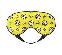 Eye Sleep Mask for Women Men - Cute Popcorn Yellow Adjustable Buckle Travel Eye Masks for Sleep Mask Blackout, Soft Sleeping Mask for Women Men, Funny Blindfolds for Party Games